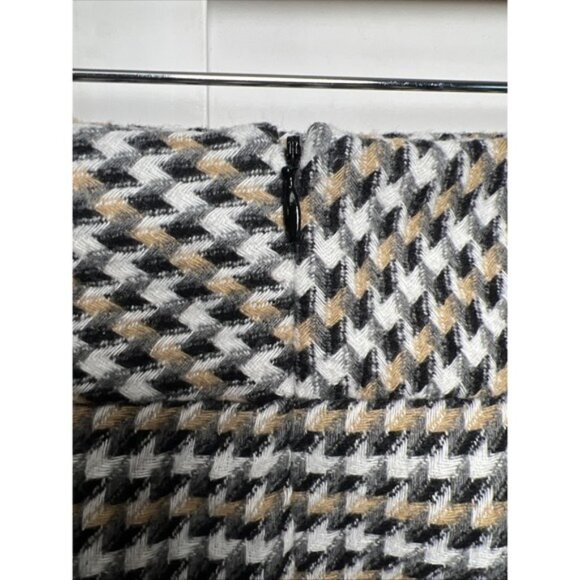 Talbots Houndstooth Wool Blend Lined Skirt Size 20W Gray, Beige, White & Black - Picture 5 of 8